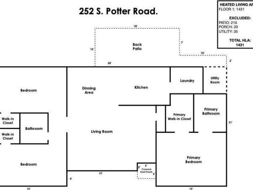 252 Potter Road, Lancaster, SC 29720.  MLS# CAR4244924, YatesRealty ID 16123. 