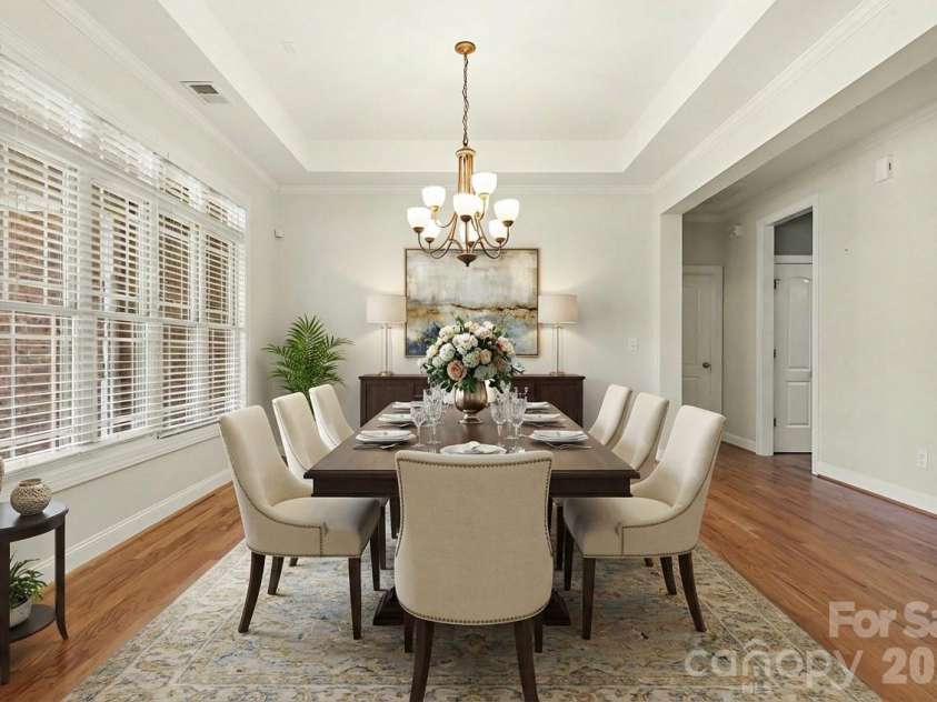 170 Saint James Way, Salisbury, NC 28147.  MLS# CAR4325625, YatesRealty ID 16151. Virtually staged dining area