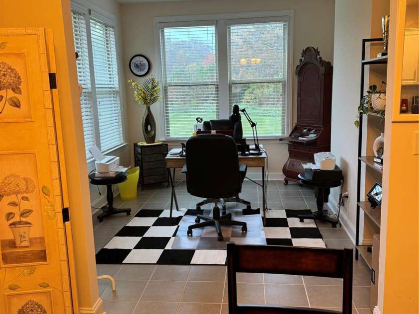 129 Johnson Manor Street, Mooresville, NC 28115.  MLS# CAR4197024, YatesRealty ID 16157. View to sun room/office on firs level