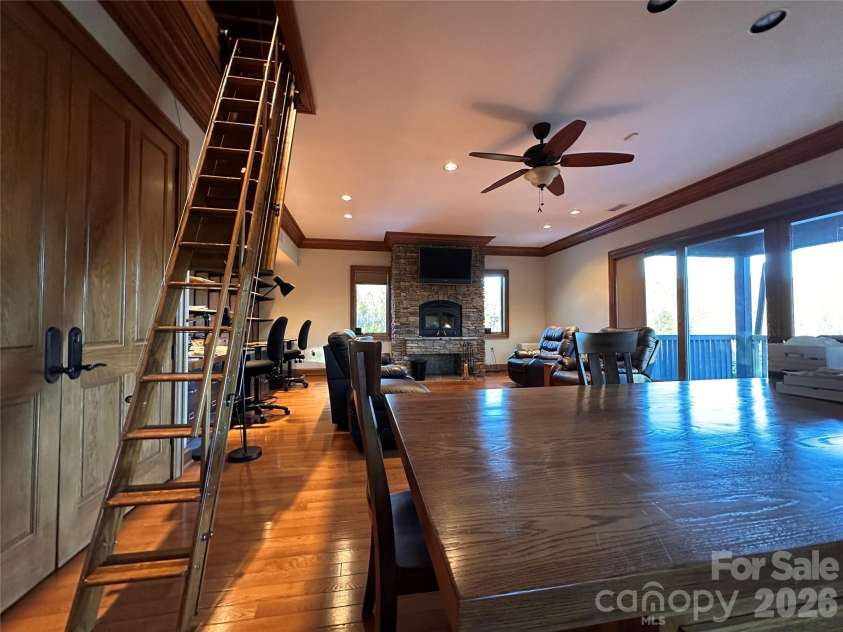 151 Pine Ridge Road, Burnsville, NC 28714.  MLS# CAR4217330, YatesRealty ID 16164. Attic Stairs