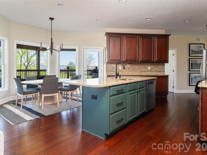 12 Horizon View Lane, Alexander, NC 28701.  MLS# CAR4373999, YatesRealty ID 16165. Large center island in kitchen