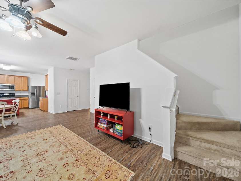 2306 Nettleton Court, Matthews, NC 28105.  MLS# CAR4346998, YatesRealty ID 16167. Stairs going to 2nd floor