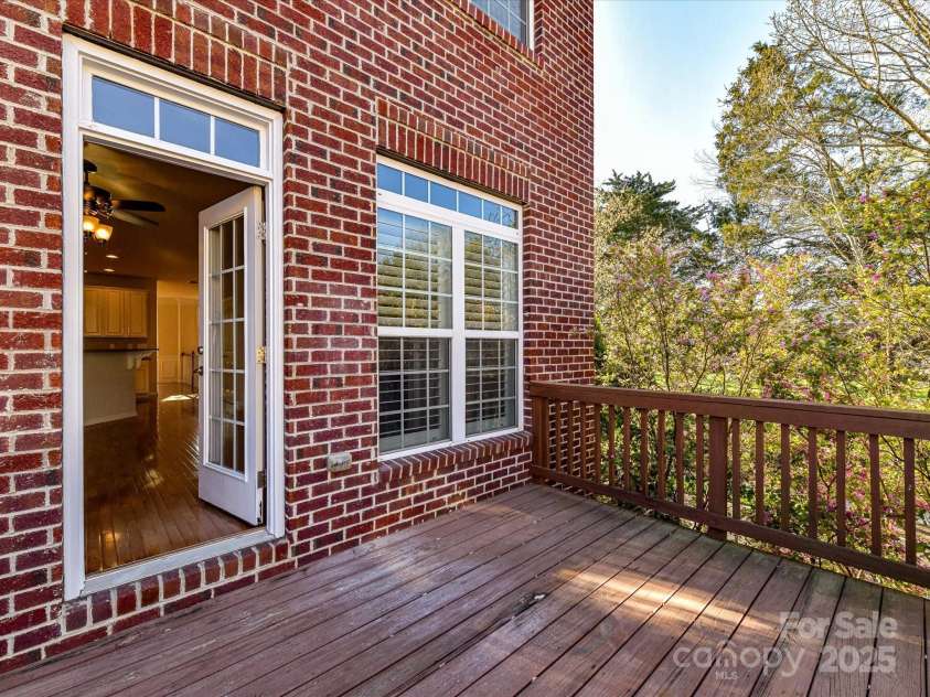 7854 Springs Village Lane, Charlotte, NC 28226.  MLS# CAR4240846, YatesRealty ID 16170. Door off Main Living to Deck