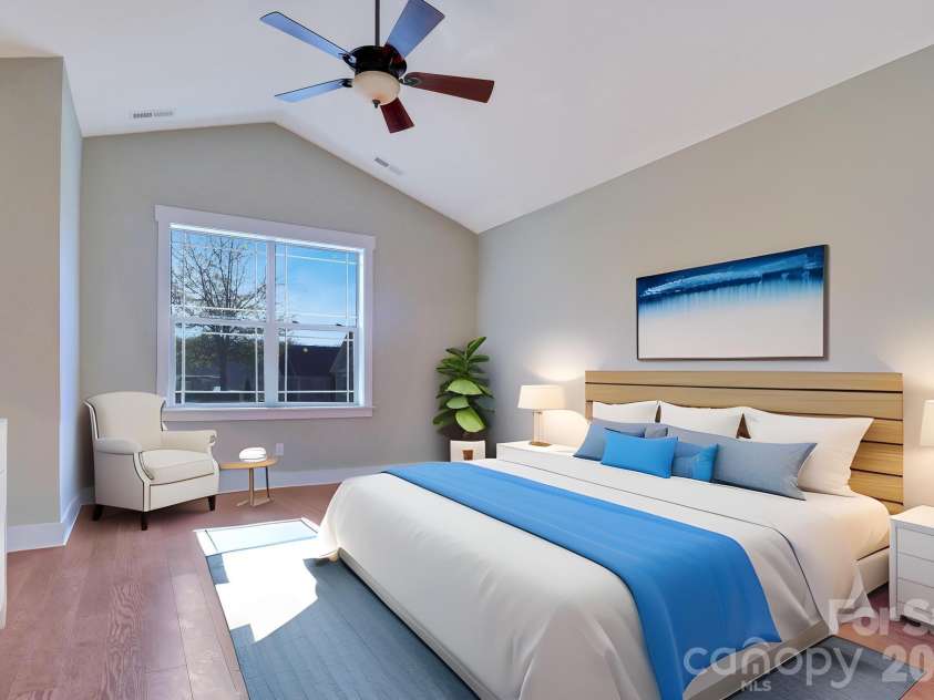 20 Brookstone Place, Candler, NC 28715.  MLS# CAR4368758, YatesRealty ID 16172. Primary Bedroom (virtually staged)