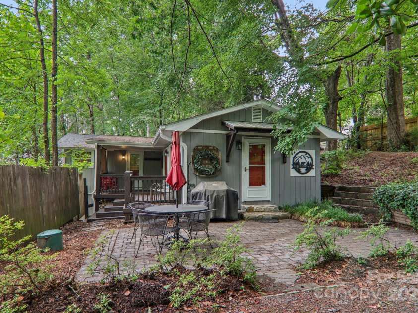 416 Cherokee Avenue, Black Mountain, NC 28711.  MLS# CAR4330813, YatesRealty ID 1618. 2LQ Cabin Front