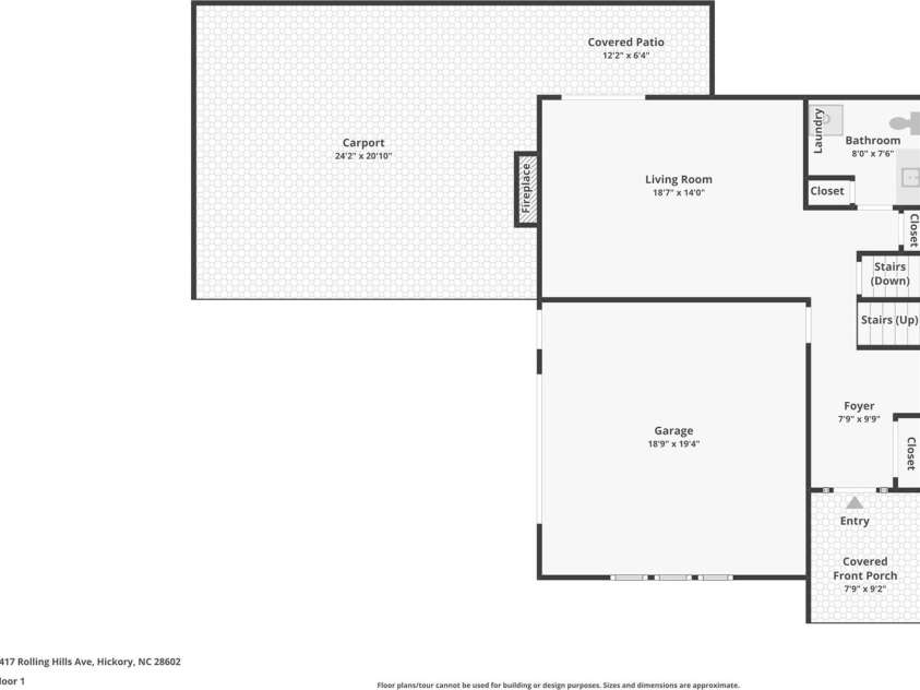 8417 Rolling Hills Avenue, Hickory, NC 28602.  MLS# CAR4394347, YatesRealty ID 16192. 