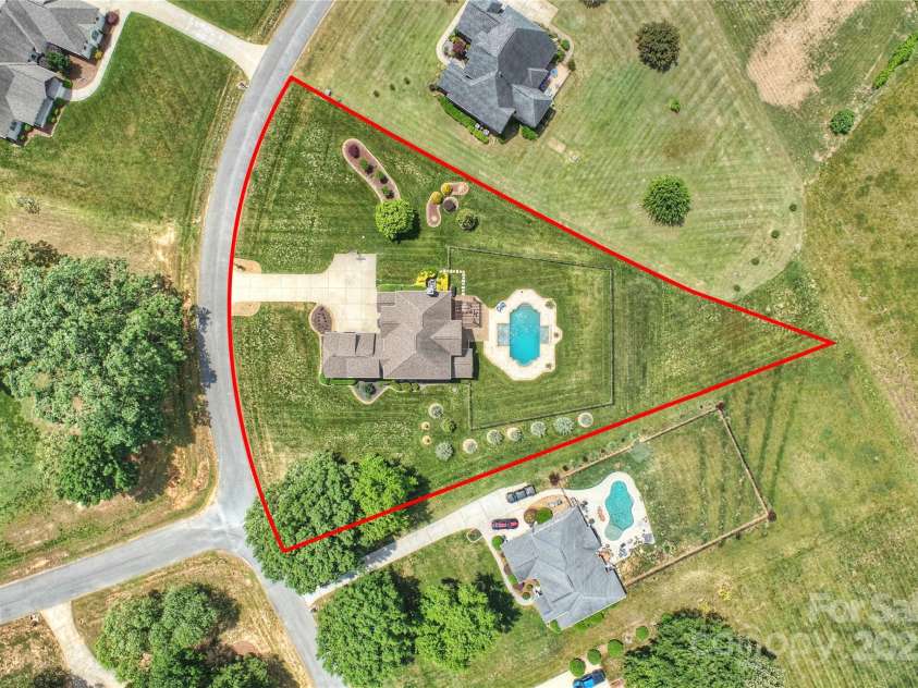 4941 Campobello Drive, Monroe, NC 28110.  MLS# CAR4257643, YatesRealty ID 16195. Aerial