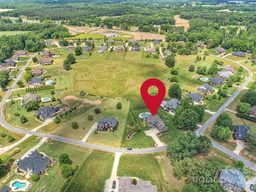 4941 Campobello Drive, Monroe, NC 28110.  MLS# CAR4257643, YatesRealty ID 16195. Aerial