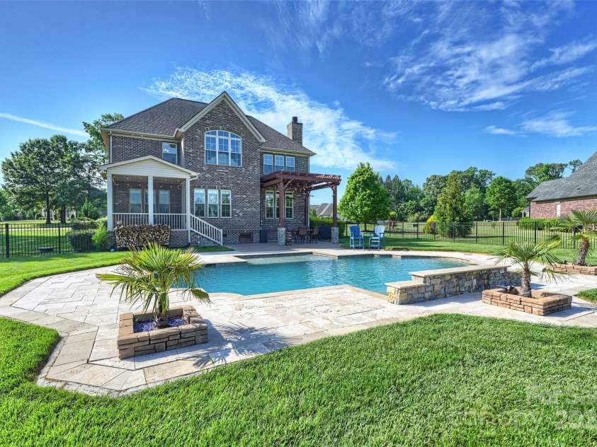 4941 Campobello Drive, Monroe, NC 28110.  MLS# CAR4257643, YatesRealty ID 16195. Rear Exterior