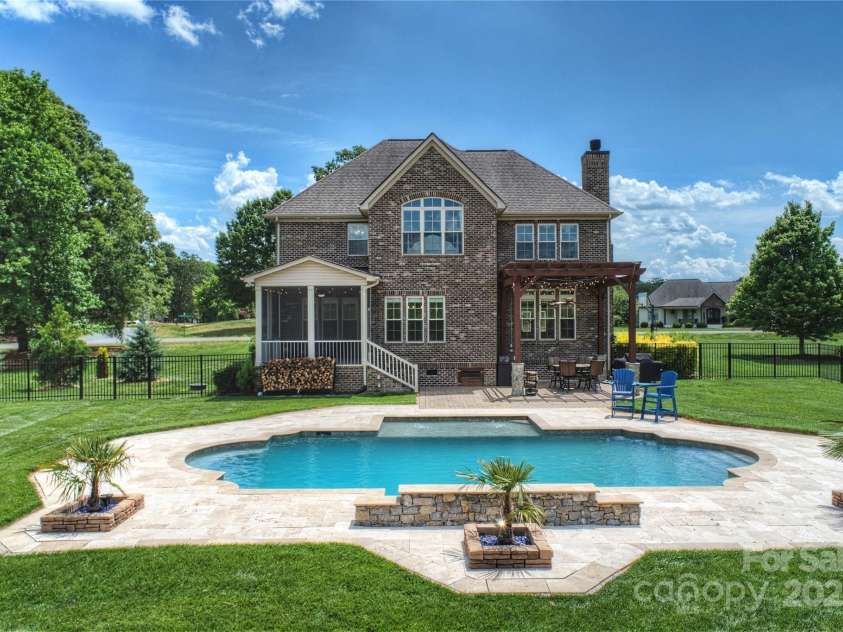 4941 Campobello Drive, Monroe, NC 28110.  MLS# CAR4257643, YatesRealty ID 16195. Rear Exterior