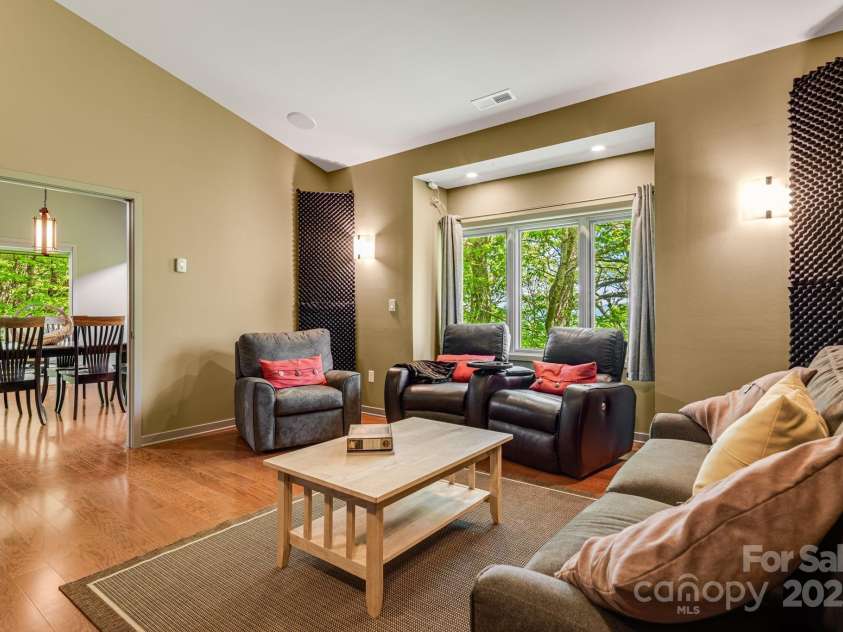 1760 Winding Creek Drive, Waynesville, NC 28786.  MLS# CAR4264715, YatesRealty ID 16223. Blackout curtains for the windows