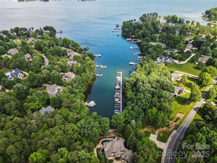 106 Kent Court, Mooresville, NC 28117.  MLS# CAR4262934, YatesRealty ID 16257. Aerial view of Pier M, just off Yacht Rd and short walk/drive from house
