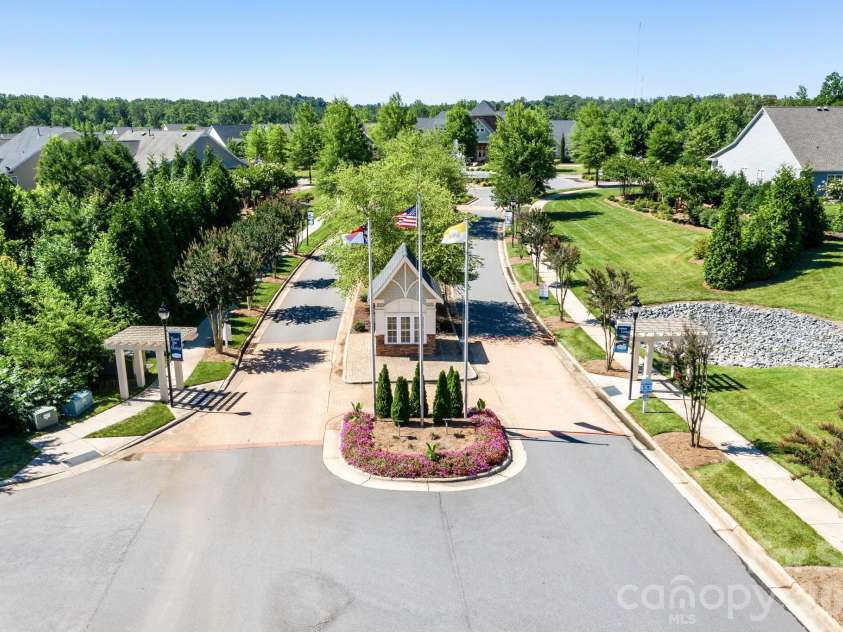 12728 Meetinghouse Drive, Cornelius, NC 28031.  MLS# CAR4361291, YatesRealty ID 16284. Entrance into Baileys Glen