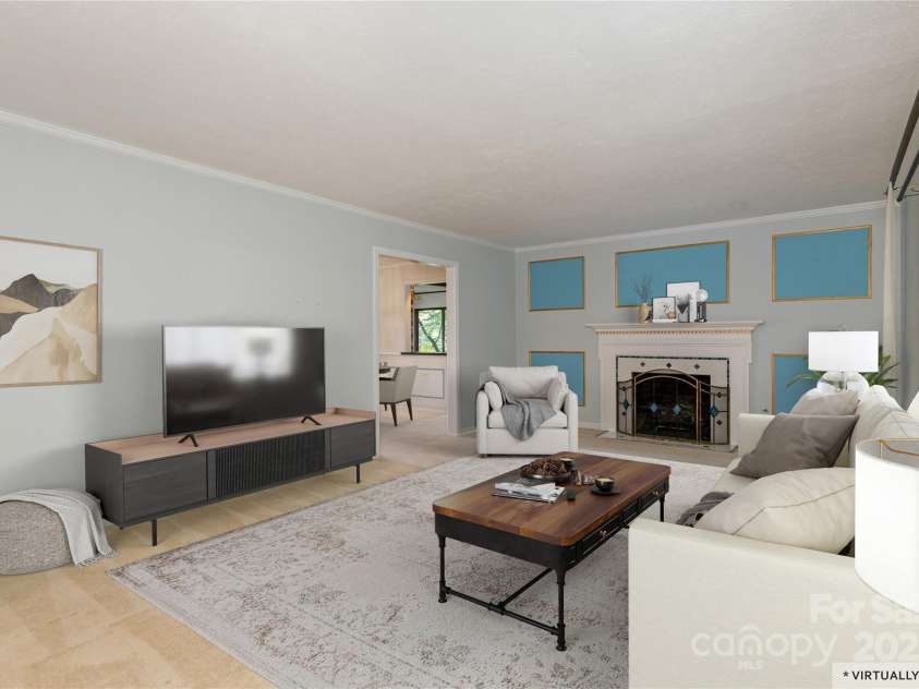 1010 Indian Hill Road, Hendersonville, NC 28791.  MLS# CAR4187228, YatesRealty ID 16286. Living Room - virtual staging