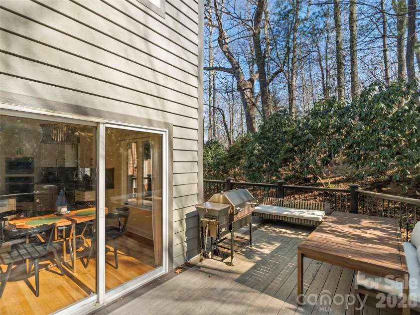 109 Galloway Drive, Asheville, NC 28803.  MLS# CAR4343721, YatesRealty ID 16308. Rear deck off kitchen