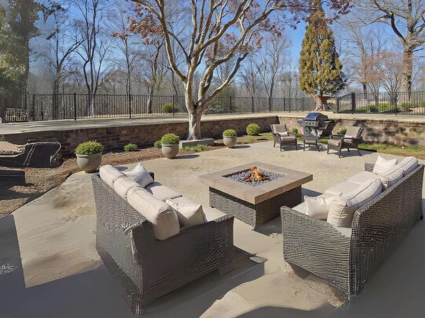 6615 Love Mill Road, Monroe, NC 28110.  MLS# CAR4216044, YatesRealty ID 16315. PATIO- VIRTUALLY STAGED FOR INSPIRATION