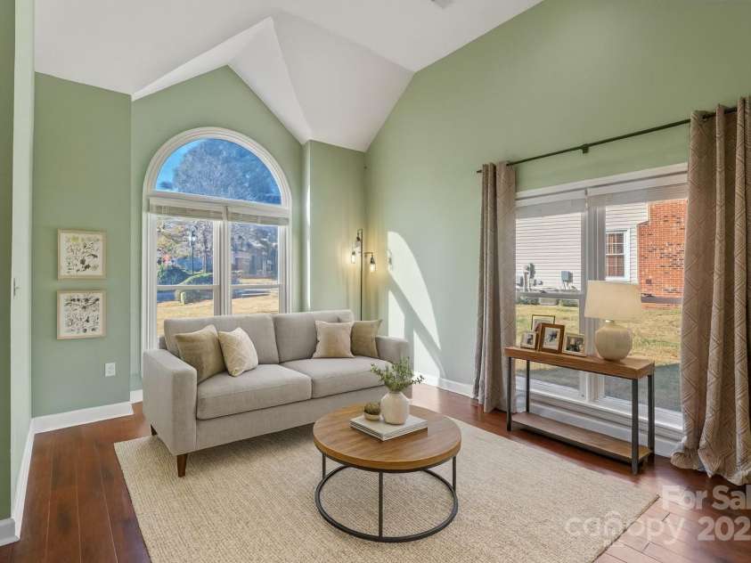 123 Southhaven Drive, Mooresville, NC 28117.  MLS# CAR4322533, YatesRealty ID 16318. Sitting room with tons of natural light - virtually staged