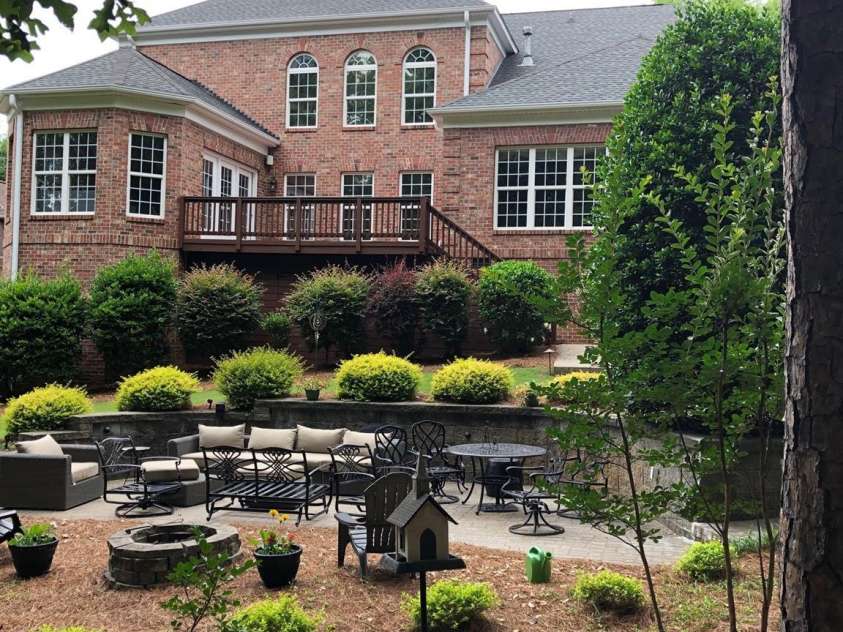 13824 Glen Abbey Drive, Charlotte, NC 28278.  MLS# CAR4350005, YatesRealty ID 16320. Backyard view 