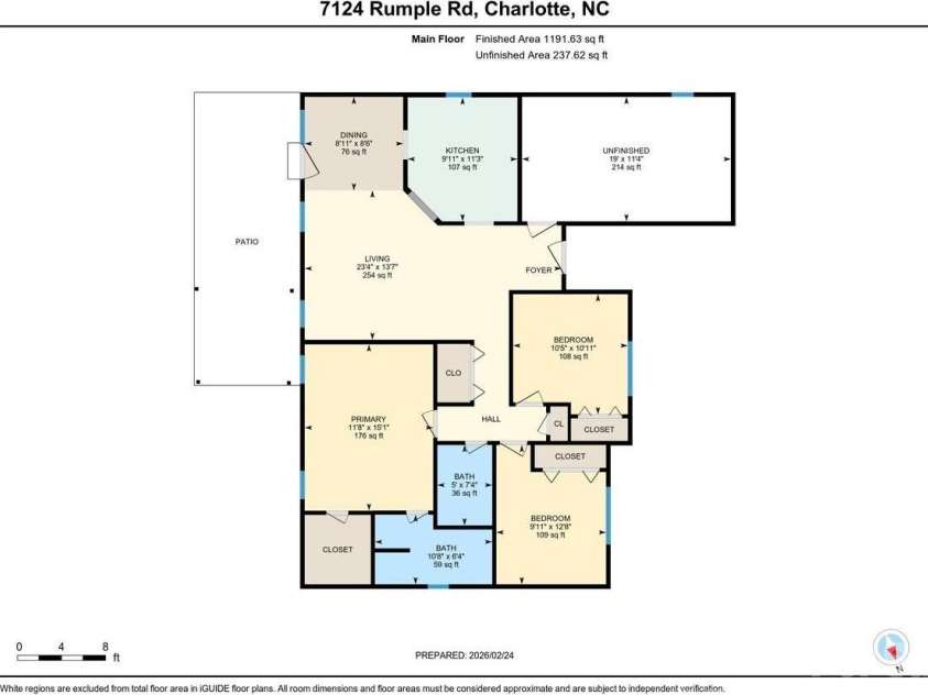 7124 Rumple Road, Charlotte, NC 28262.  MLS# CAR4337483, YatesRealty ID 16326. 