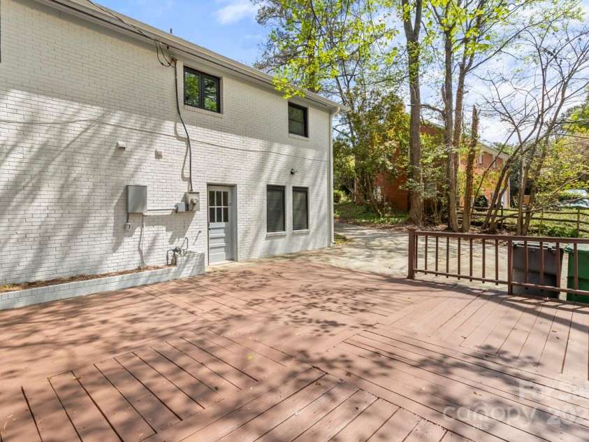 6614 Old Providence Road, Charlotte, NC 28226.  MLS# CAR4241180, YatesRealty ID 16328. Deck and Back of House