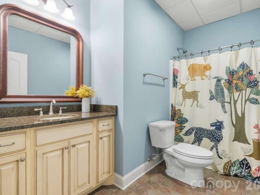 402 Golfview Court, Lenoir, NC 28645.  MLS# CAR4332999, YatesRealty ID 16337. Basement Bathroom