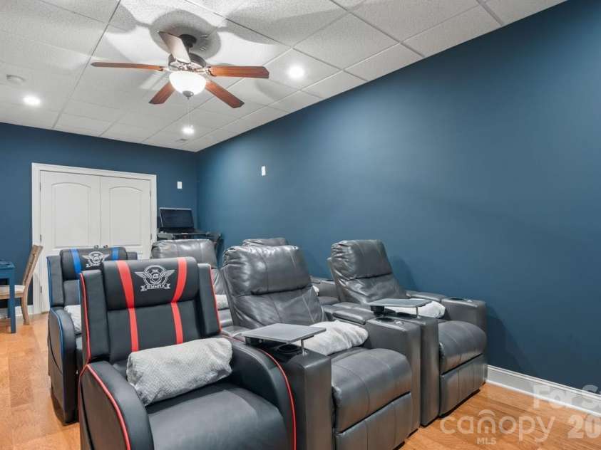 402 Golfview Court, Lenoir, NC 28645.  MLS# CAR4332999, YatesRealty ID 16337. Basement Media Room