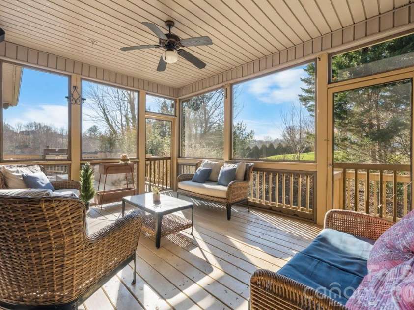 402 Golfview Court, Lenoir, NC 28645.  MLS# CAR4332999, YatesRealty ID 16337. Screened porch