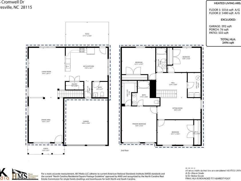 101 Cromwell Drive, Mooresville, NC 28115.  MLS# CAR4337034, YatesRealty ID 16355. 