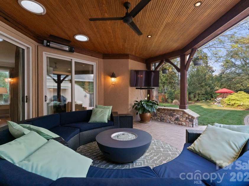 4501 Oglukian Road, Charlotte, NC 28226.  MLS# CAR4354683, YatesRealty ID 16356. Rear Covered Patio 