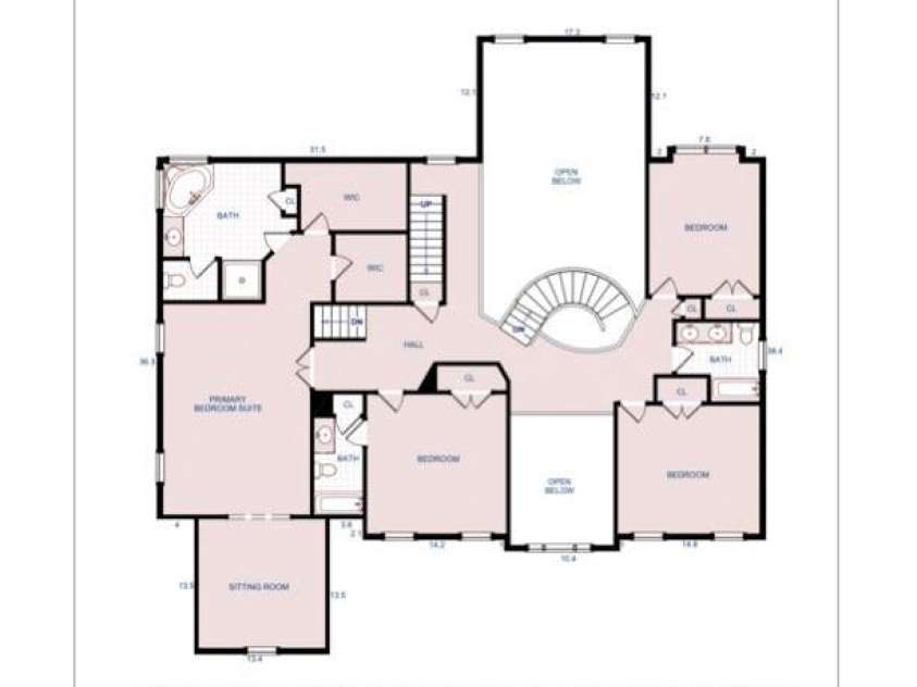 388 Cove Creek Loop, Mooresville, NC 28117.  MLS# CAR4304115, YatesRealty ID 16390. 2nd floor layout