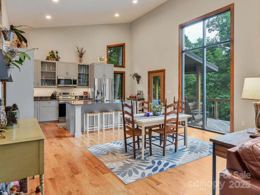 43 Tinkling Springs Lane, Fairview, NC 28730.  MLS# CAR4159981, YatesRealty ID 16392. Dining Area with Amazing Light
