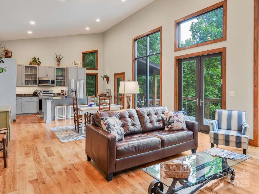 43 Tinkling Springs Lane, Fairview, NC 28730.  MLS# CAR4159981, YatesRealty ID 16392. Open Living, Dining and Kitchen with Great Light