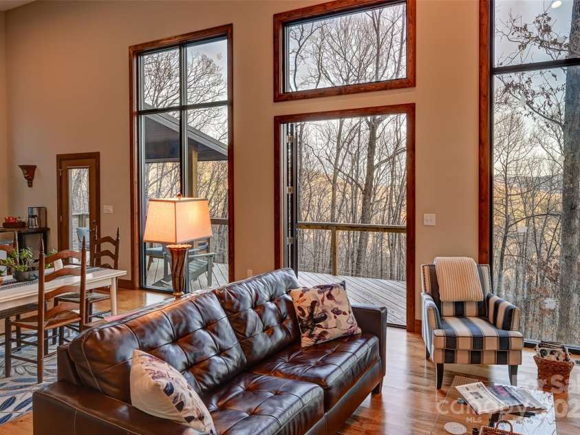 43 Tinkling Springs Lane, Fairview, NC 28730.  MLS# CAR4159981, YatesRealty ID 16392. Winter View from Living Room