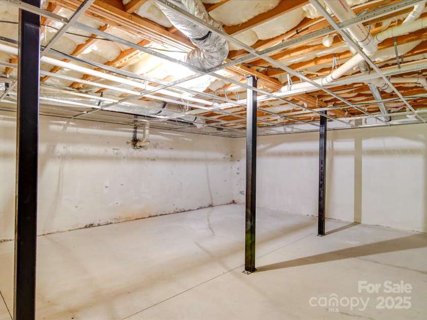1060 Lentz Harness Shop Road, Mount Pleasant, NC 28124.  MLS# CAR4265582, YatesRealty ID 16422. Unfinished Basement