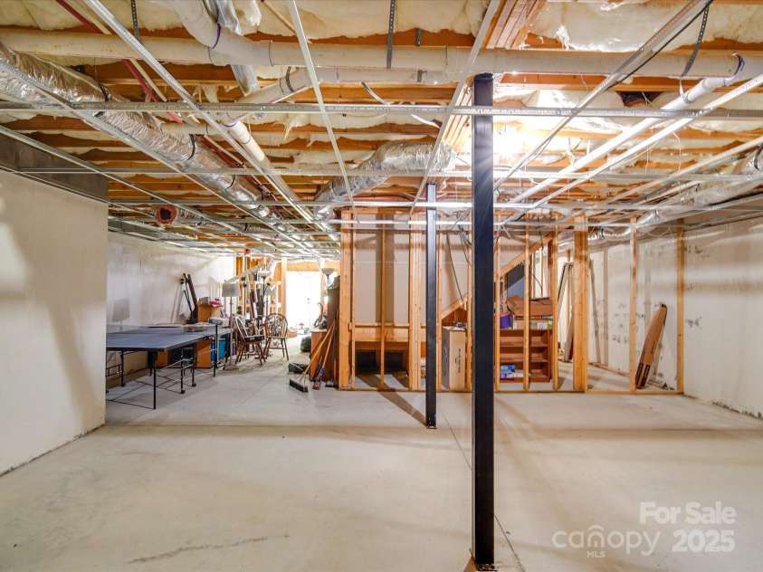 1060 Lentz Harness Shop Road, Mount Pleasant, NC 28124.  MLS# CAR4265582, YatesRealty ID 16422. Unfinished Basement