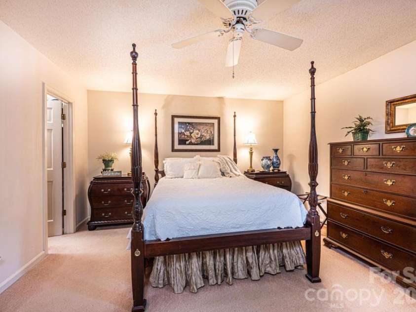 3725 Rock Bridge Drive, Conover, NC 28613.  MLS# CAR4423311, YatesRealty ID 16423. Main level primary bedroom