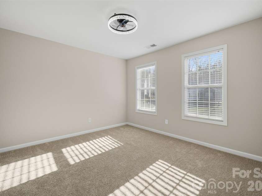 2912 Tallard Lane, Charlotte, NC 28270.  MLS# CAR4336197, YatesRealty ID 16432. Designer Lighted Ceiling Fan