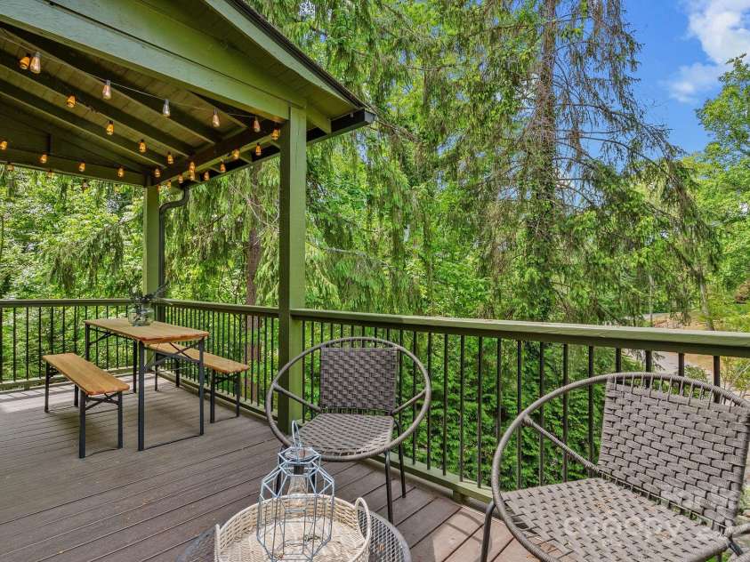 21 Sylvan Avenue, Asheville, NC 28801.  MLS# CAR4300108, YatesRealty ID 16433. Partially Covered Trex Deck