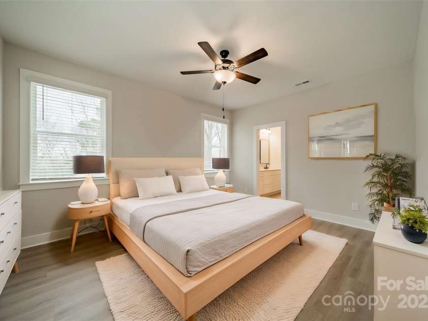576 Reid Street, Belmont, NC 28012.  MLS# CAR4228458, YatesRealty ID 16438. Primary Bedroom Virtually Staged