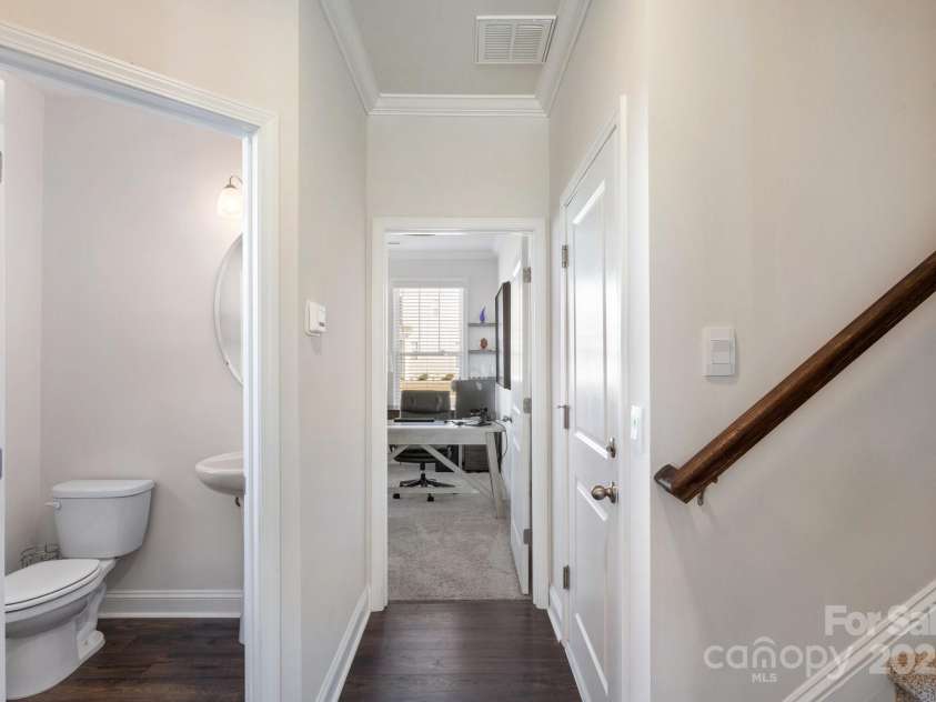 108 Creekview Road, Hendersonville, NC 28792.  MLS# CAR4209985, YatesRealty ID 16439. View from foyer looking into main level office/den