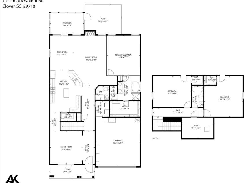 1141 Black Walnut Road, Clover, SC 29710.  MLS# CAR4365544, YatesRealty ID 16445. 