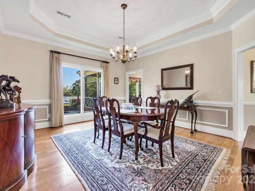 2102 Lake Road, Ridgeway, SC 29130.  MLS# CAR4256737, YatesRealty ID 16450. A formal Dining Room provides extra seating for holidays.  But with this view, maybe this should be an Office!