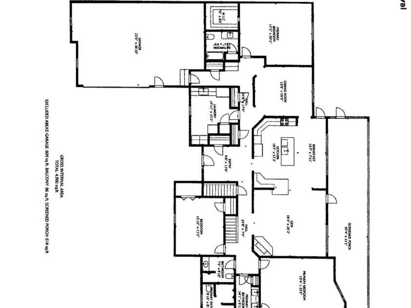 2102 Lake Road, Ridgeway, SC 29130.  MLS# CAR4256737, YatesRealty ID 16450. Main Level Floor Plan w/ Upper Garage