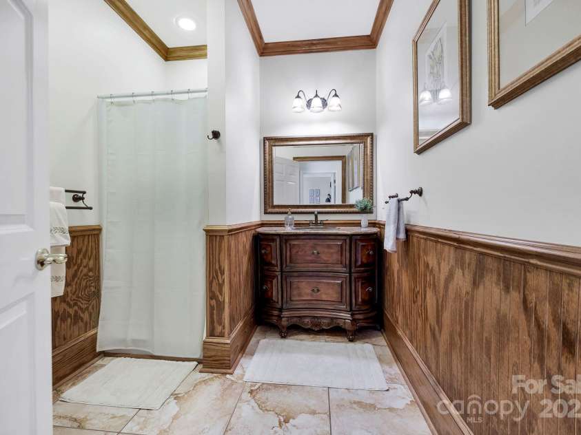 2102 Lake Road, Ridgeway, SC 29130.  MLS# CAR4256737, YatesRealty ID 16450. Main level hall Bathroom to serve 3rd Bedroom or visiting guests.