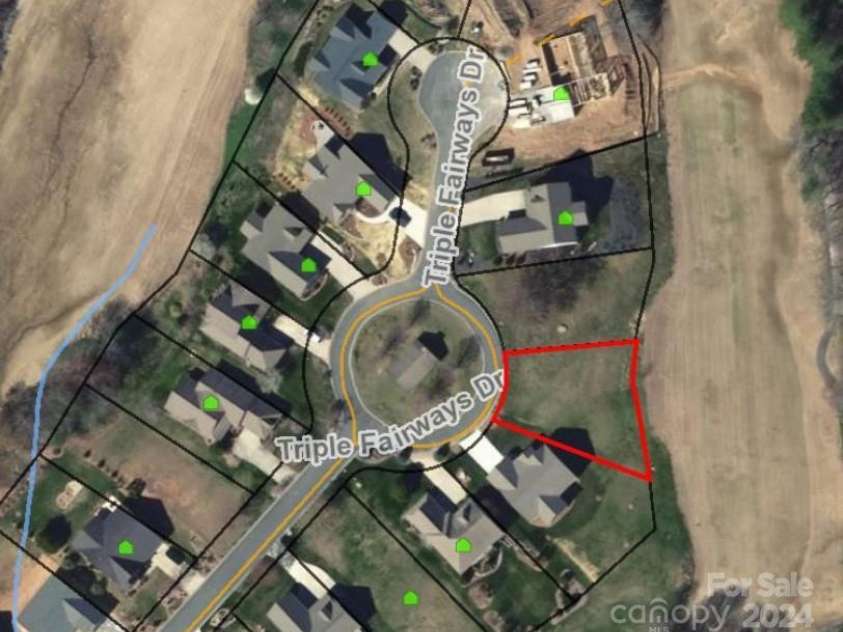 148 Triple Fairways Drive, Hendersonville, NC 28739.  MLS# CAR4186297, YatesRealty ID 16451. Lot Location
