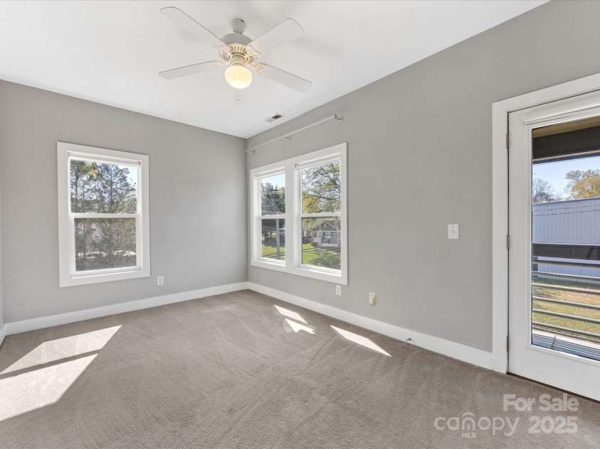 2709 Yadkin Avenue, Charlotte, NC 28205.  MLS# CAR4238325, YatesRealty ID 16469. Bedroom 2 with private balcony