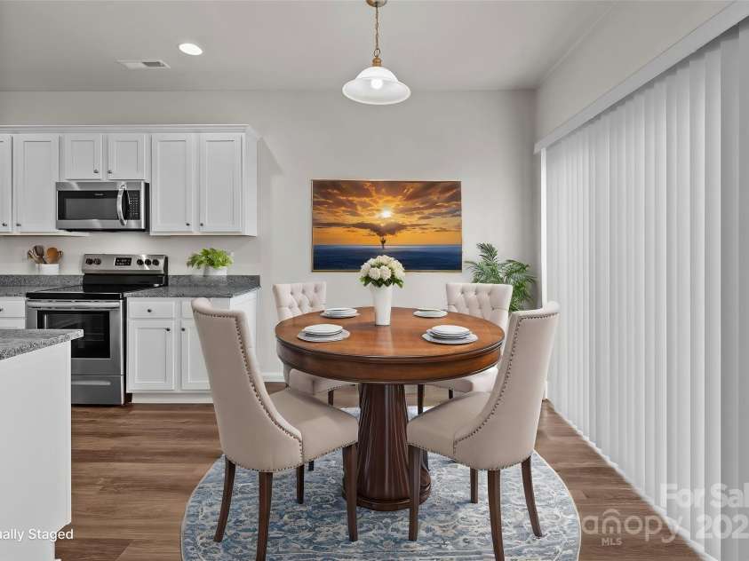 142 Bell Avenue, Albemarle, NC 28001.  MLS# CAR4231230, YatesRealty ID 1647. Virtually Staged - Dining