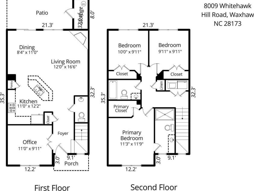 8009 Whitehawk Hill Road, Waxhaw, NC 28173.  MLS# CAR4232872, YatesRealty ID 16475. Efficient, well-designed floor plan that maximizes every square foot of space.
