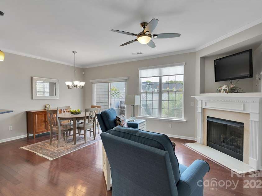 8009 Whitehawk Hill Road, Waxhaw, NC 28173.  MLS# CAR4232872, YatesRealty ID 16475. Open living & dining spaces.