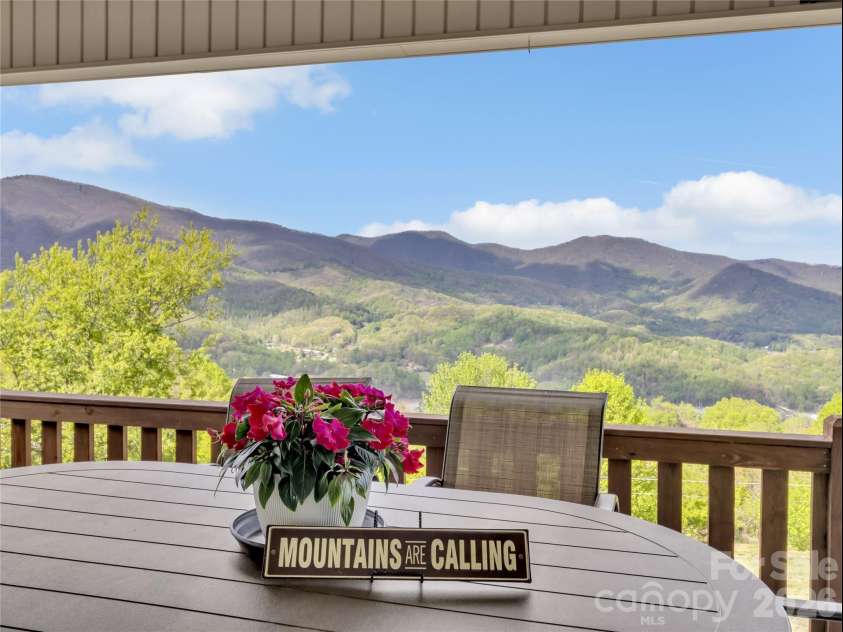 4 Matheny Acres Drive, Waynesville, NC 28786.  MLS# CAR4371766, YatesRealty ID 16478. Back Covered Deck